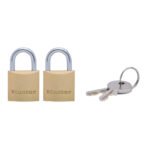 MASTER LOCK CANDADO DE CUERPO SOLIDO DE LATON DE 1-9/16" (40 MM) (PAQUETE DE 2)