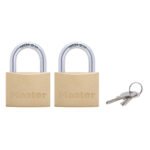 MASTER LOCK CANDADO DE CUERPO SOLIDO DE LATON DE 2" (51 MM), (PAQUETE DE 2)
