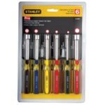 STANLEY JUEGO DE 6 DESTORNILLADORES PRO PARA TUERCAS (7/16" 3/8" 5/16" 1/4" 3/16" 1/2")