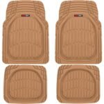 MOTOR TREND ALFOMBRA DE GOMA BEIGE 4PCS