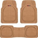 MOTOR TREND ALFOMBRA DE GOMA BEIGE (3PCS)